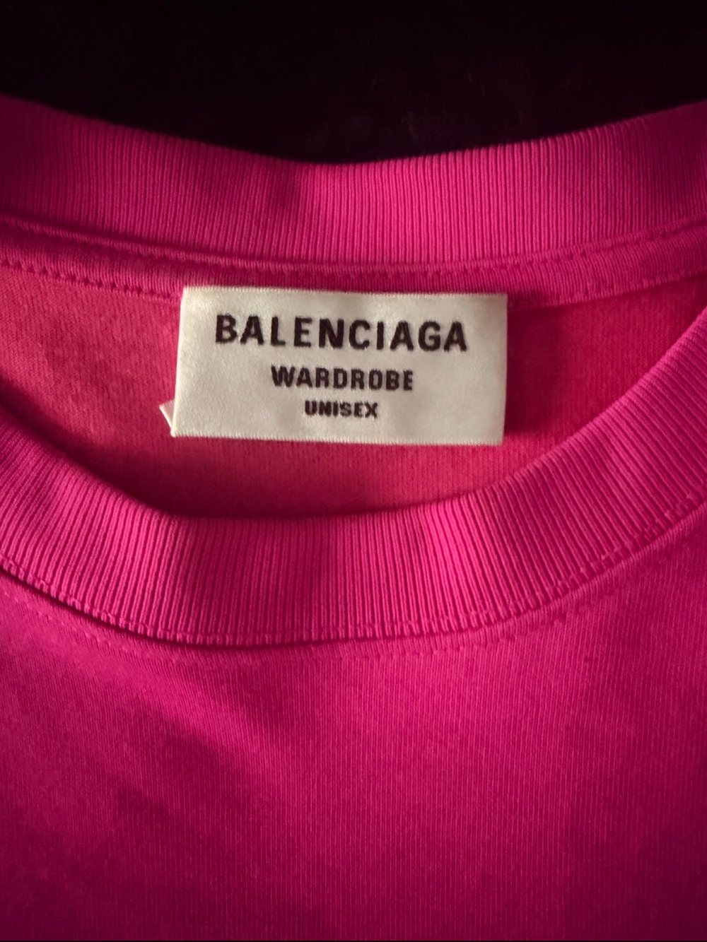 Balenciaga Hot Pink Logo Oversized T-Shirt | Statement Streetwear Tee - Picture 6 of 8